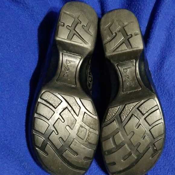 B.O.C. Peggy Black Tooled Leather Clog 7M - Picture 7 of 7